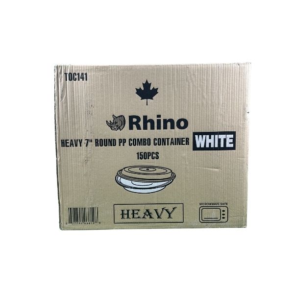 Rhino heavy round combo containers bulk case for GTA restaurants
