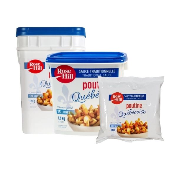 Rose Hill poutine sauce 400g pack for home and foodservice
