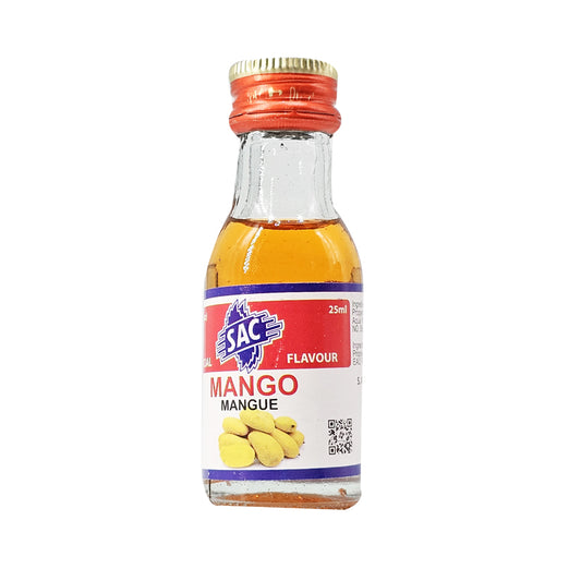 SAC mango flavour 25ml bottle packaging
