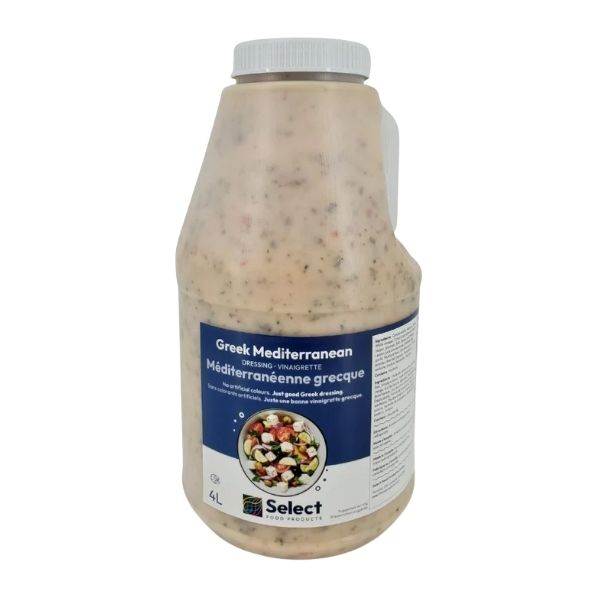 select Greek Mediterranean dressing 4 L bulk container front view
