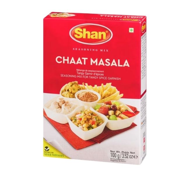 Chaat masala box with serving ideas
