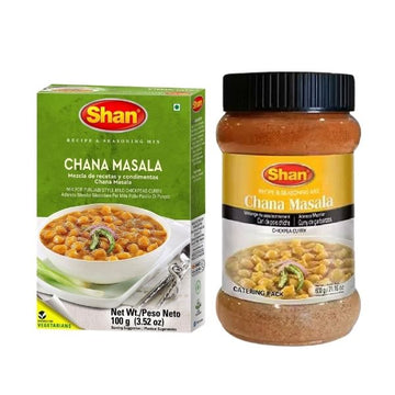 Shan Chana Masala 100 g box packaging front view

