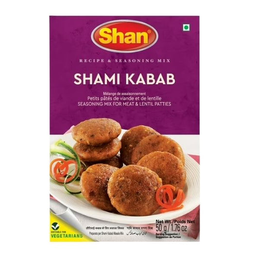 Shan shami kabab mix 50 g box front view
