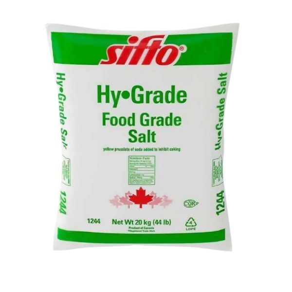 Sifto Hy-Grade Food Grade Salt 20kg 44lb bulk bag product of Canada