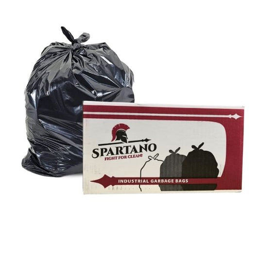 35x47 Black Extra Strong Garbage Bags | 100pk | Spartano
