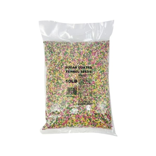 Sugar coated fennel seeds 10 lb colorful mouth freshener