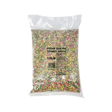 Sugar coated fennel seeds 10 lb colorful mouth freshener