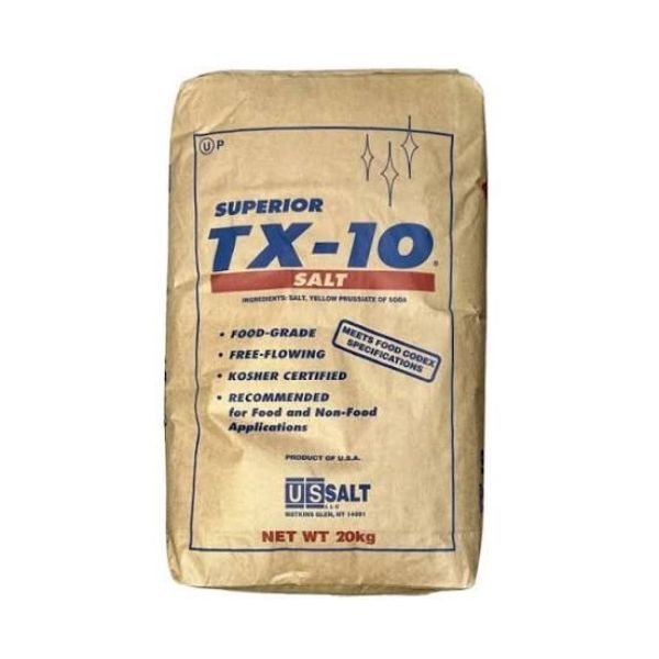 Superior TX-10 food grade salt 20kg bulk bag