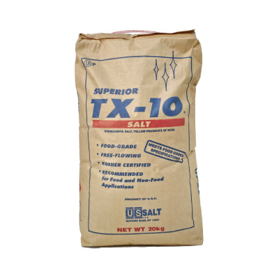 TX-10 salt 20 kg packaging front view food grade