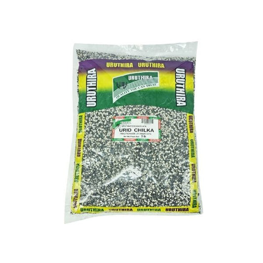 Uruthira urid chilka 5 lb split black gram with skin