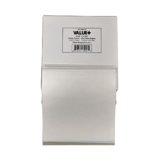 Wax patty paper sheets used for separating burger patties in restaurants