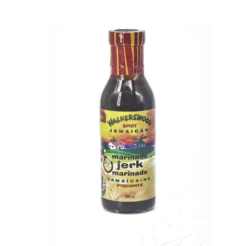  jerk marinade glass bottle for Caribbean cooking
