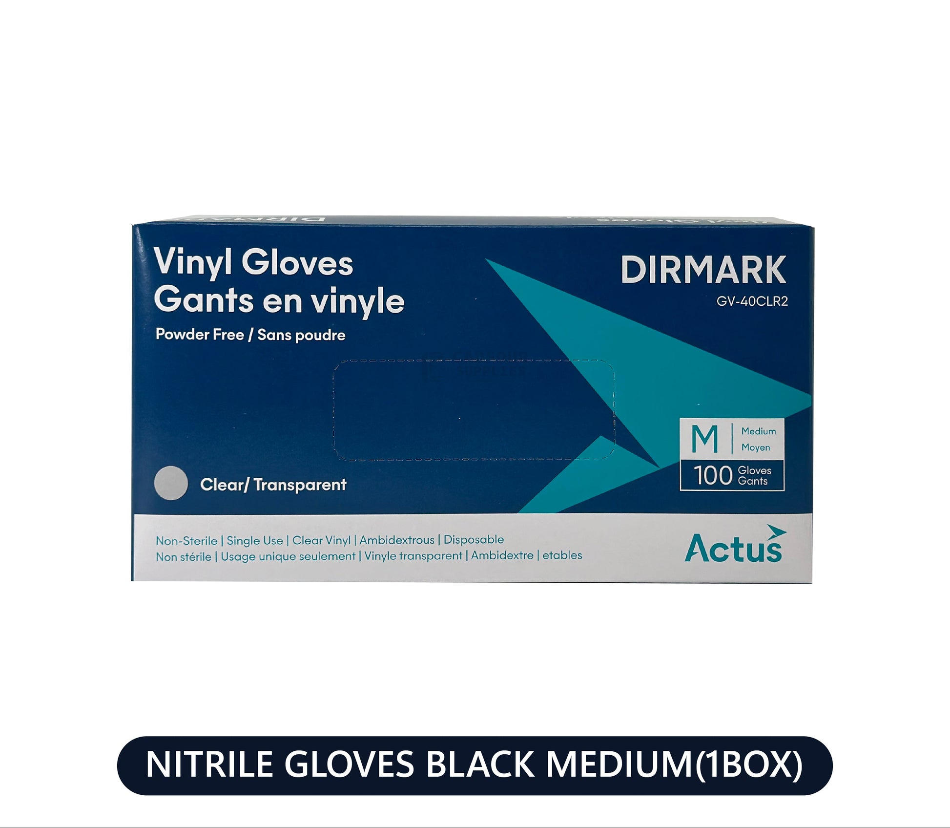 with Nitrile Gloves Black Medium Heavy Duty Box