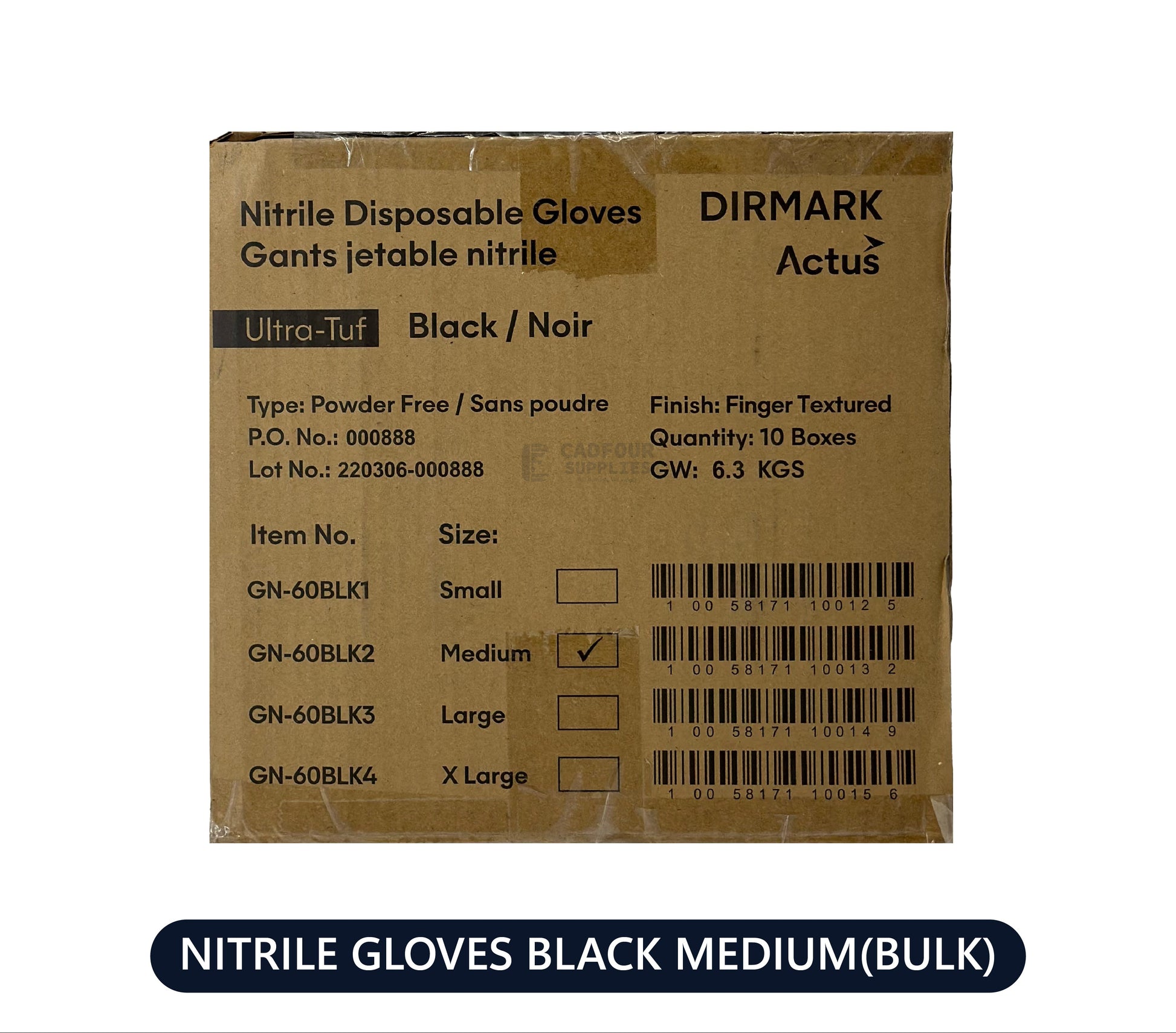 with Nitrile Gloves Black Medium Heavy Duty Box
