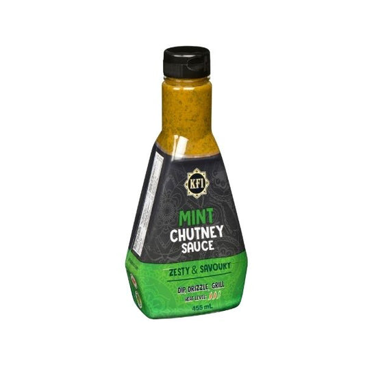 Mint Chutney Sauce with a medium heat level rating of two peppers